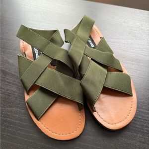 Design Lab Lord & Taylor Olive Green Sandals